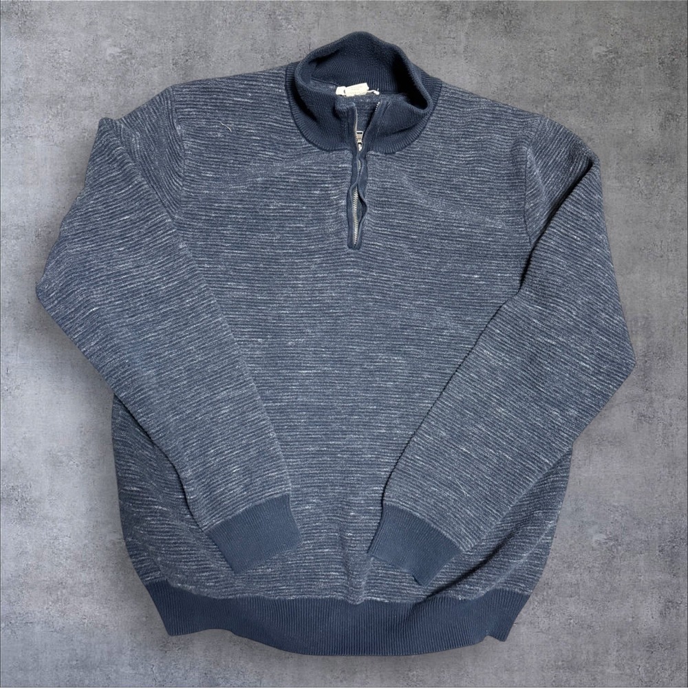 Rorie Whelan‎ Blue Golf 1/4 Zip  Cotton Pullover XL Essentials